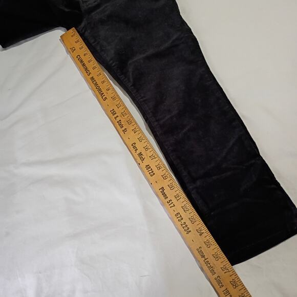 KUT 8P Catherine Boyfriend Micro Corduroy Black Cotton/Spandex Blend Pants - Picture 10 of 11